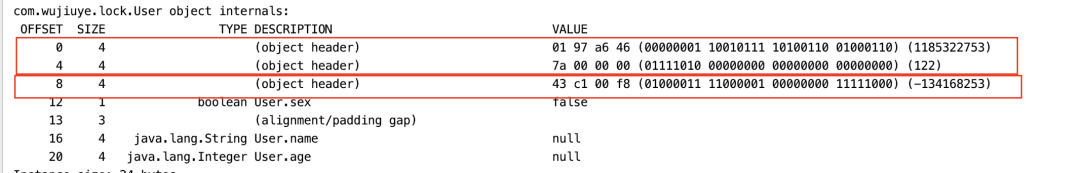 User对象内存布局