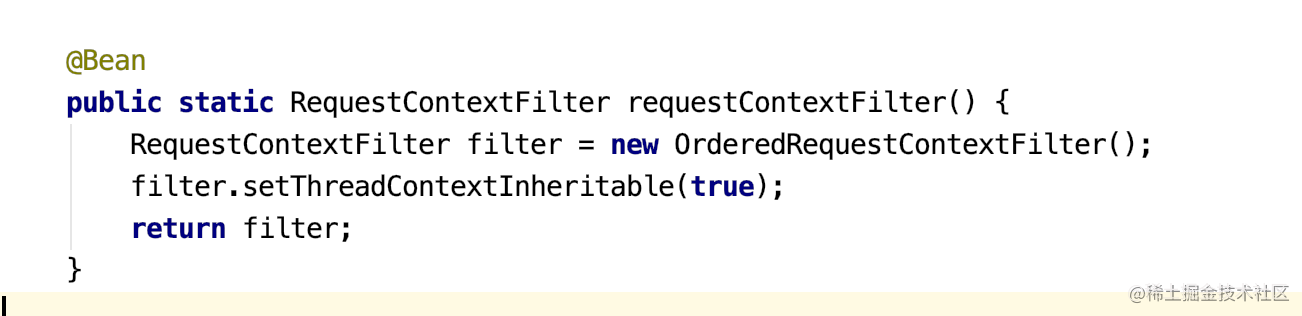 Code modification for threadContextInheritable